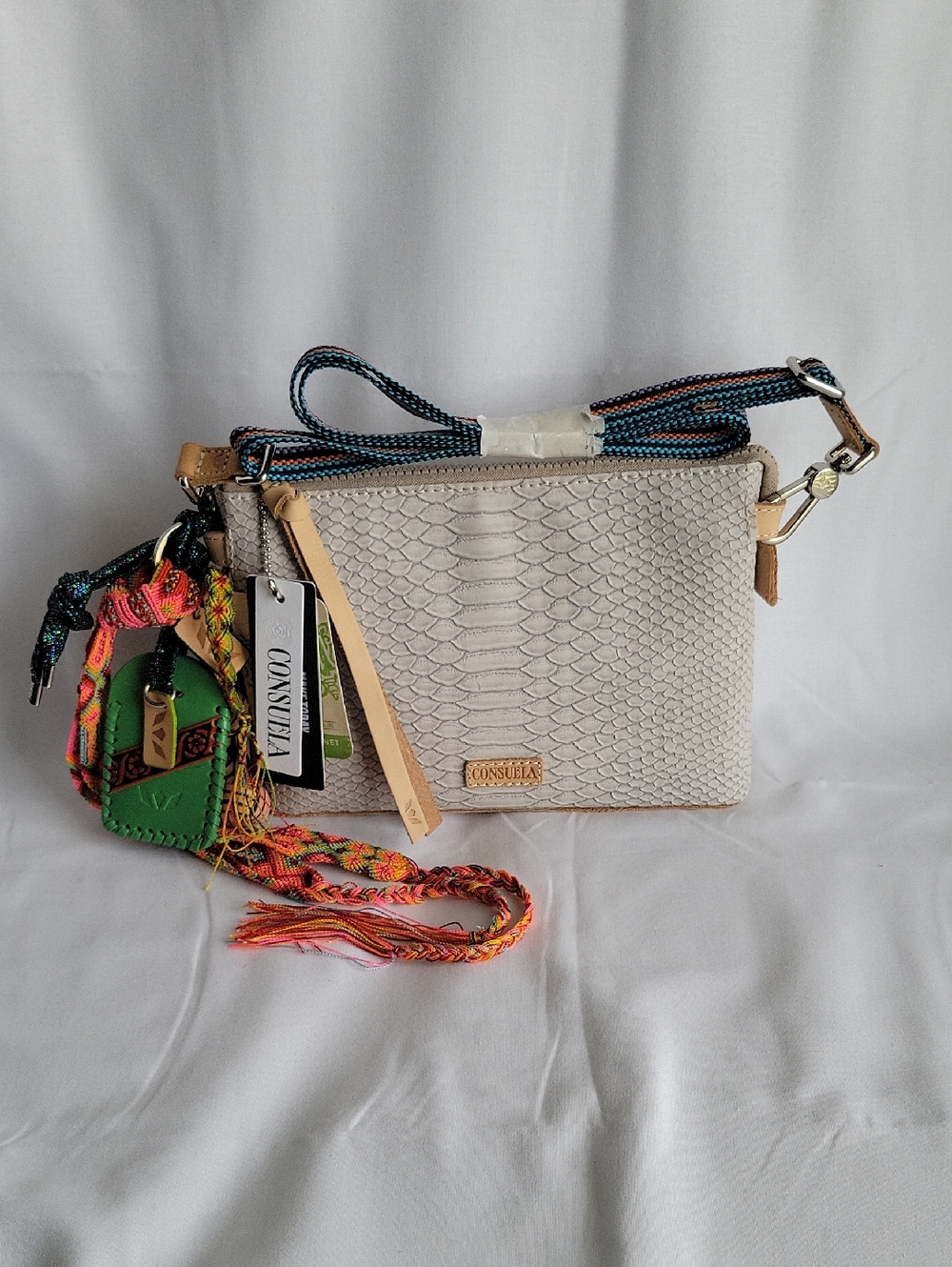Consuela Midtown Crossbody Thunderbird Snake-Embossed
